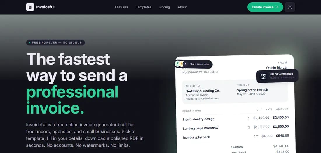 Invoiceful website