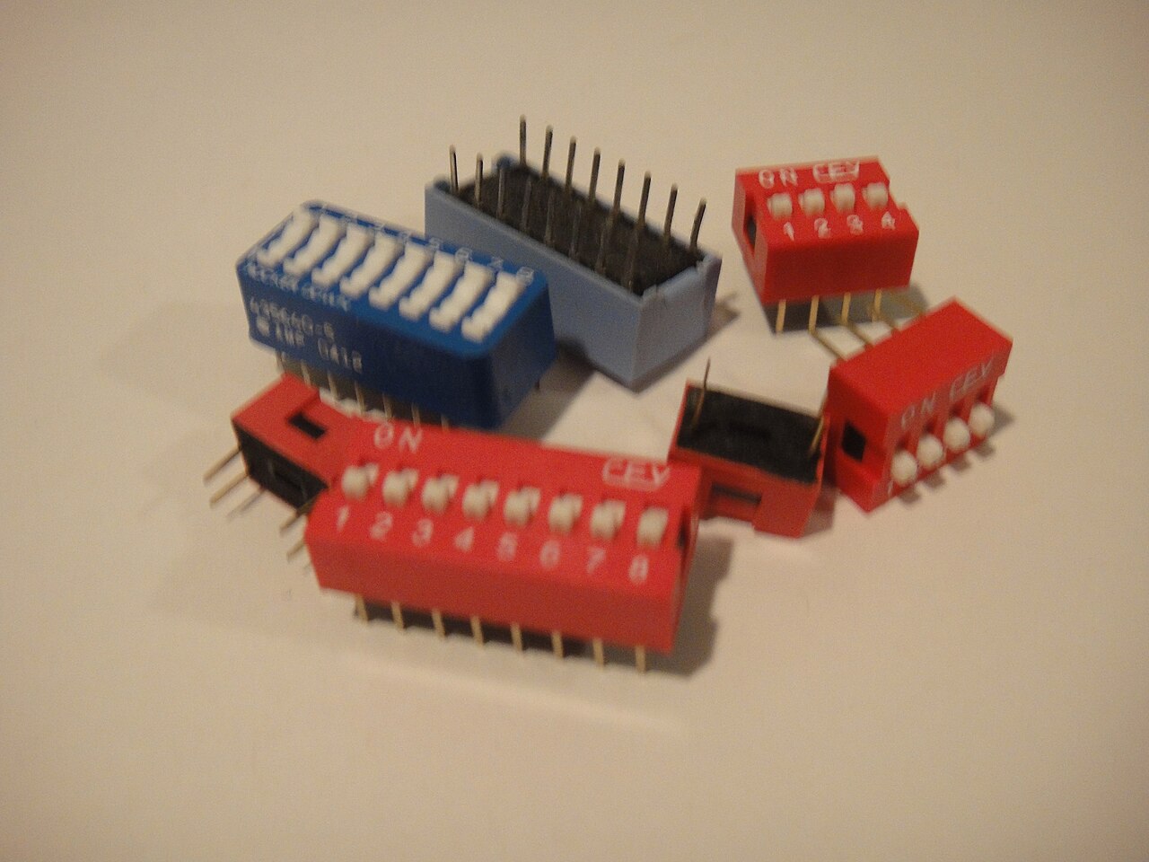 Assortment of DIP switches